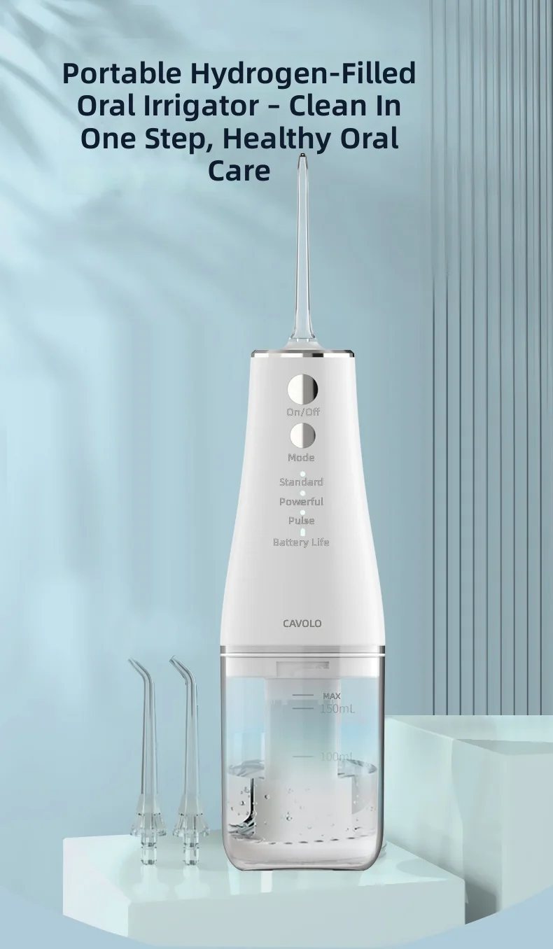 

Hydrogen Water Dental Flosser, Electric Oral Irrigator with Piston Pump,Ultrasonic Teeth Cleaner for Interdental Care,Water Pick