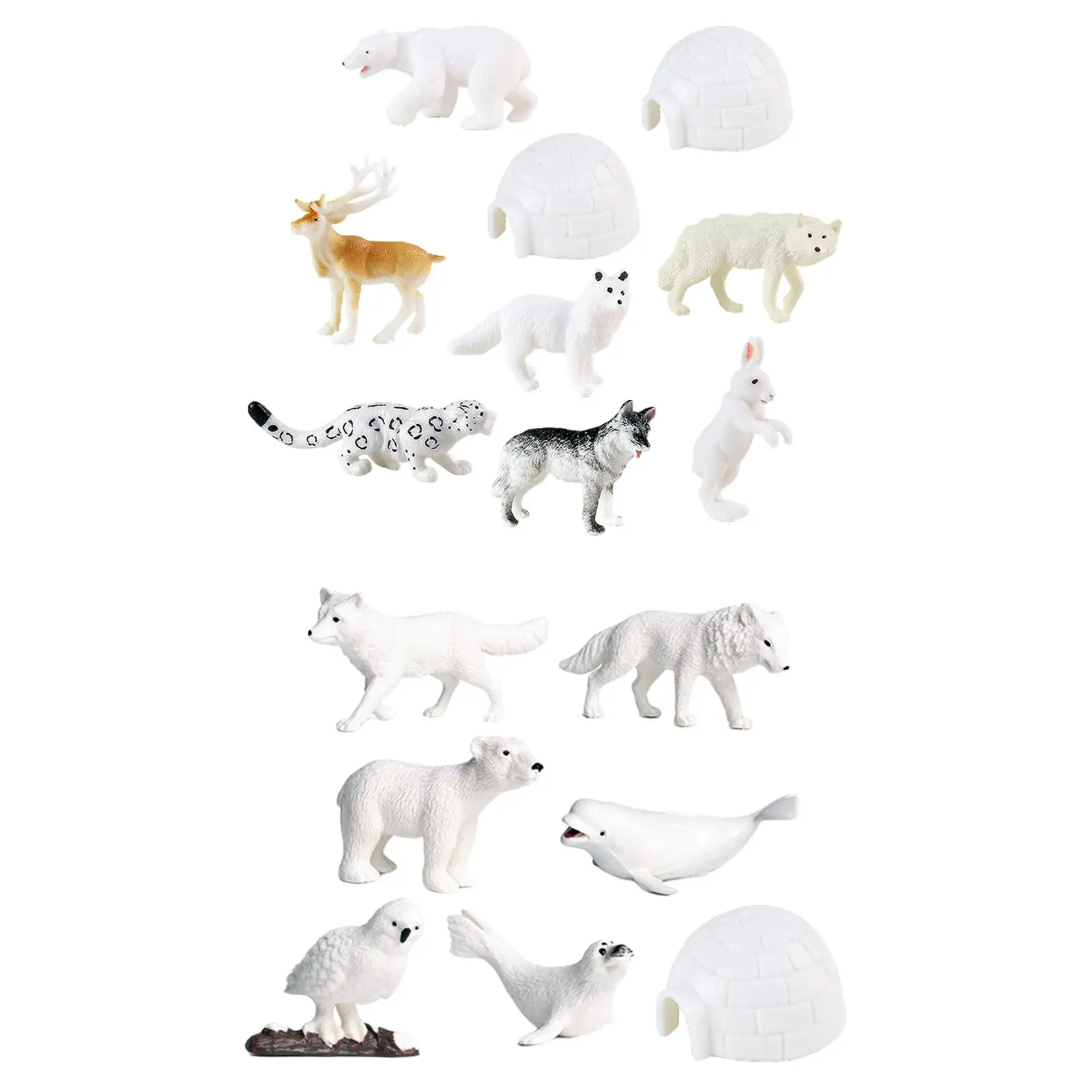 Simulation Arctic Animal Model for Collectibles Children Kids Birthday Gift