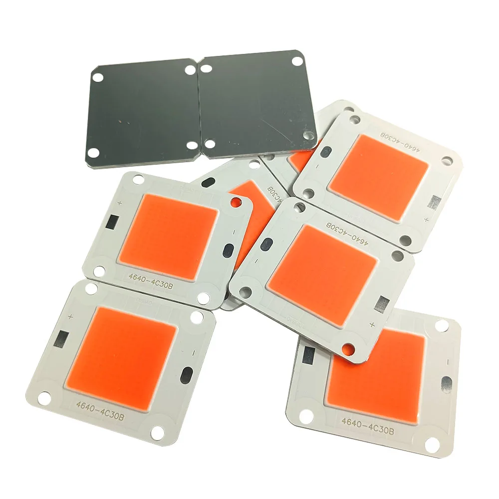 

10 PCS DC 12V 50W COB LED Full spectrum 400-840nm High Powe Grow Light for hydroponics 46X40MM