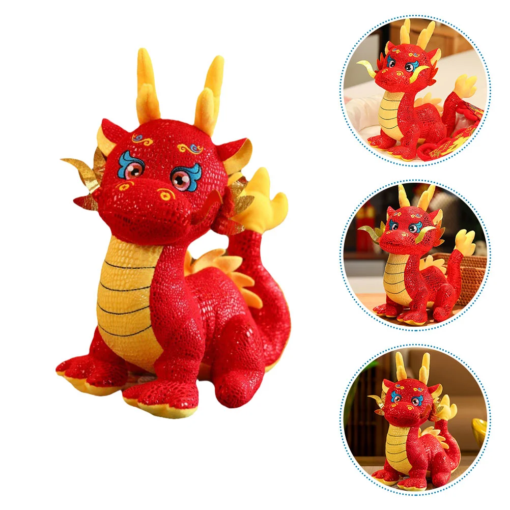 

2024 Year of The Dragon Mascot Has Good Start to Annual Meeting Gift Zodiac Simulation Plush Toy (24cm) Animal Chinese New