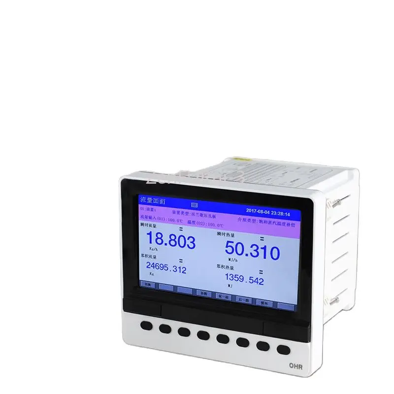 

Flow paperless recorder data configuration flow totalizer temperature pressure measurement temperature and pressure