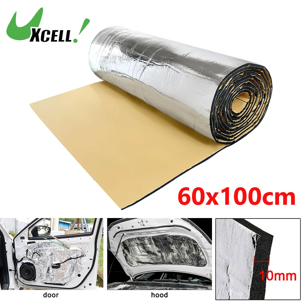 

Uxcell 10mm 60cmx100cm Car Acoustic Barrier Heat Sound Absorption Deadener Mat with Intensive Alumium Foil Self-adhesive