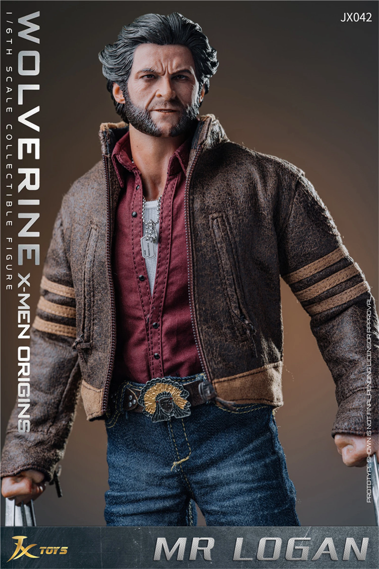 1/6 JXTOYS-042 Young Logan Hugh Jackman Jacket Suit Action Figure 12inches Full Set Collection Model Toys