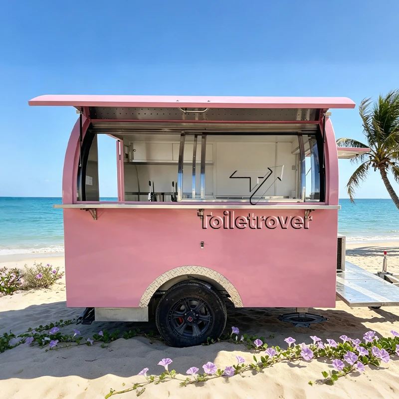 Mobile Towable Food Truck Trailer Hot Dog Burger Food Trailer Pizza Tacos Commercial Food Truck with Full Kitchen Uk