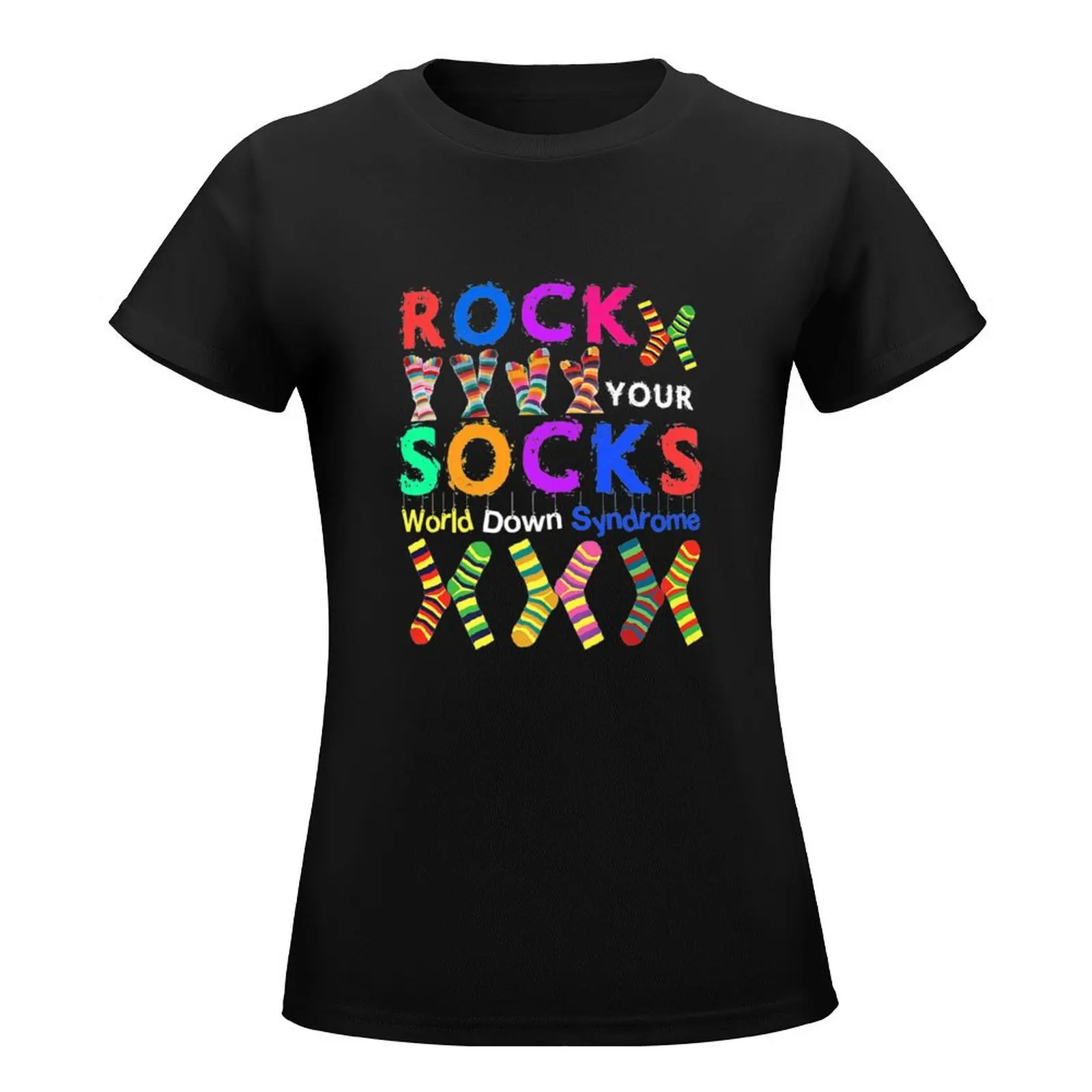 World Down Syndrome Day Rock Your Socks Awareness T-Shirt Aesthetic clothing animal prinfor white t-shirt dress for Women sexy