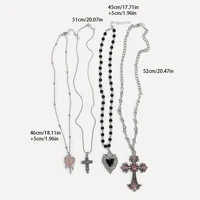 Y2K Sweet Cool Girl Personalized Creative Cross Love Pendant Necklace, Suitable for Daily Wearing - Image 5