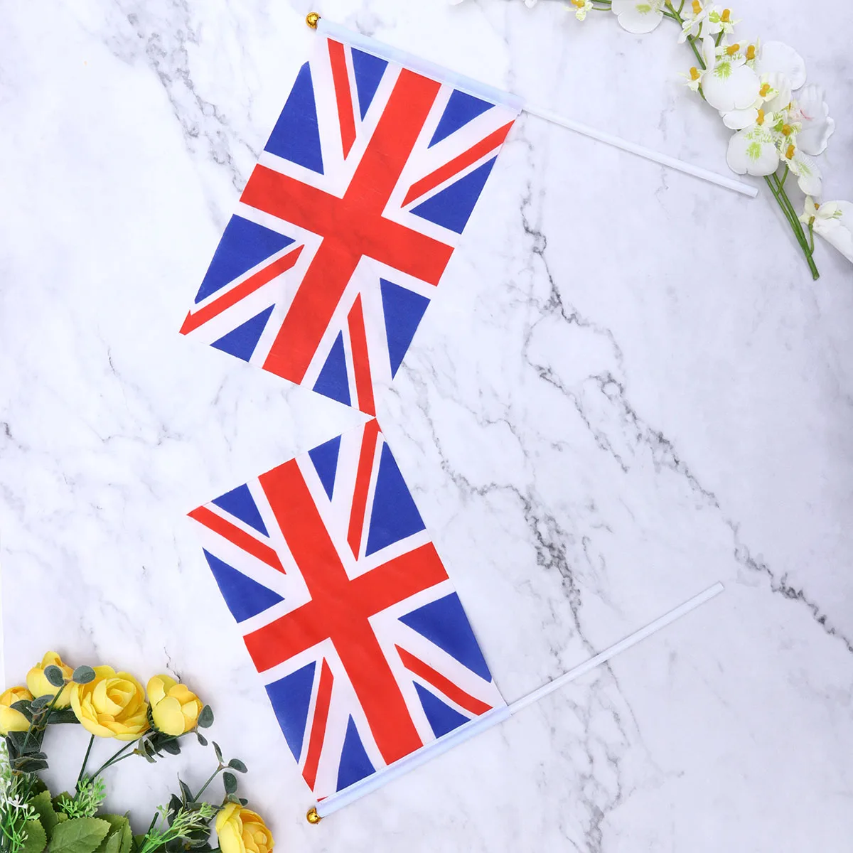 

50 Pcs Hand Waving Flag Autoflaggen Italien Deko Mit Stange Italienische Decoration