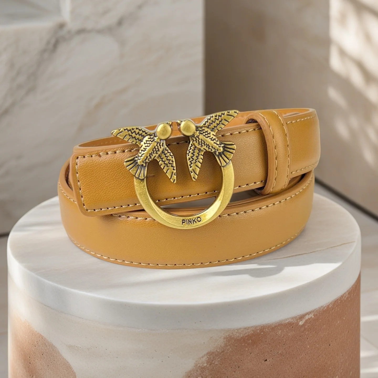 New Women's European and American Leisure Swallow Buckle Belt Fashion Personality Trendy Belt Versatile Dress Jeans Shirt