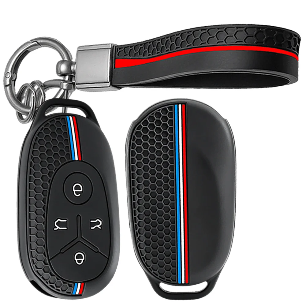 Protective Key Cover Keychain For Geely EX2 GEOME EX2 MMEX2 Max Xingyuan Galaxy Light Star Wishes Proton EMAS Shockproof Premium