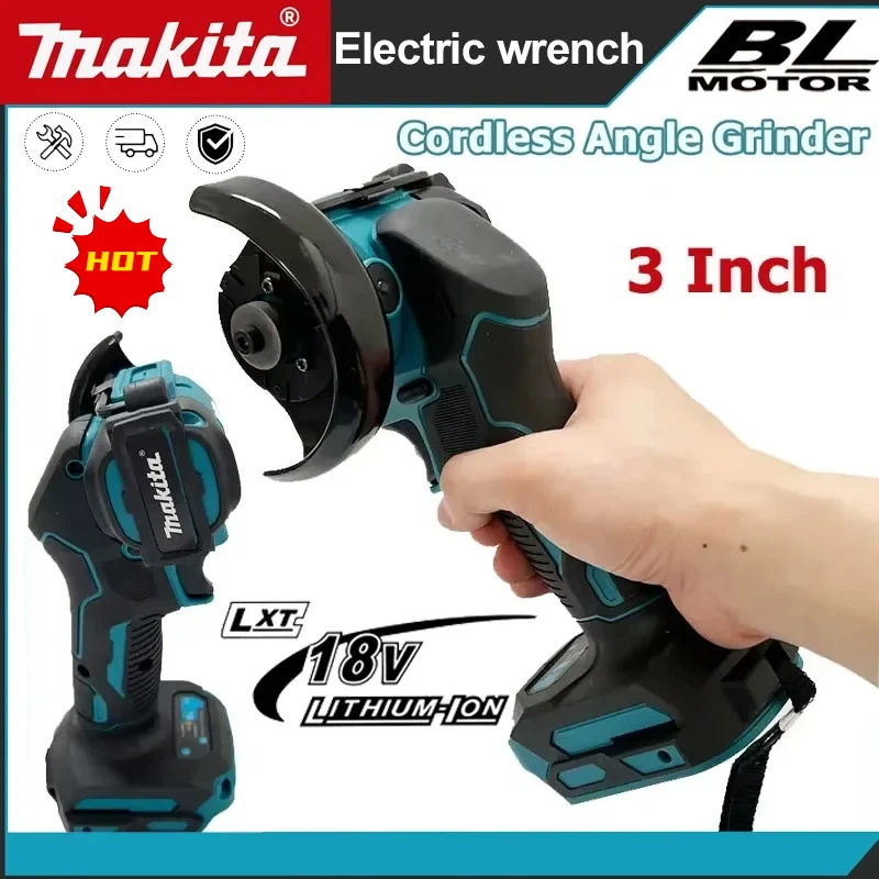 Makita 3 Zoll Neuer Mini-Akku-Winkelschleifer 3 Zoll Elektrisches Schneidwerkzeug Kreissäge Elektrowerkzeug 18V Akku