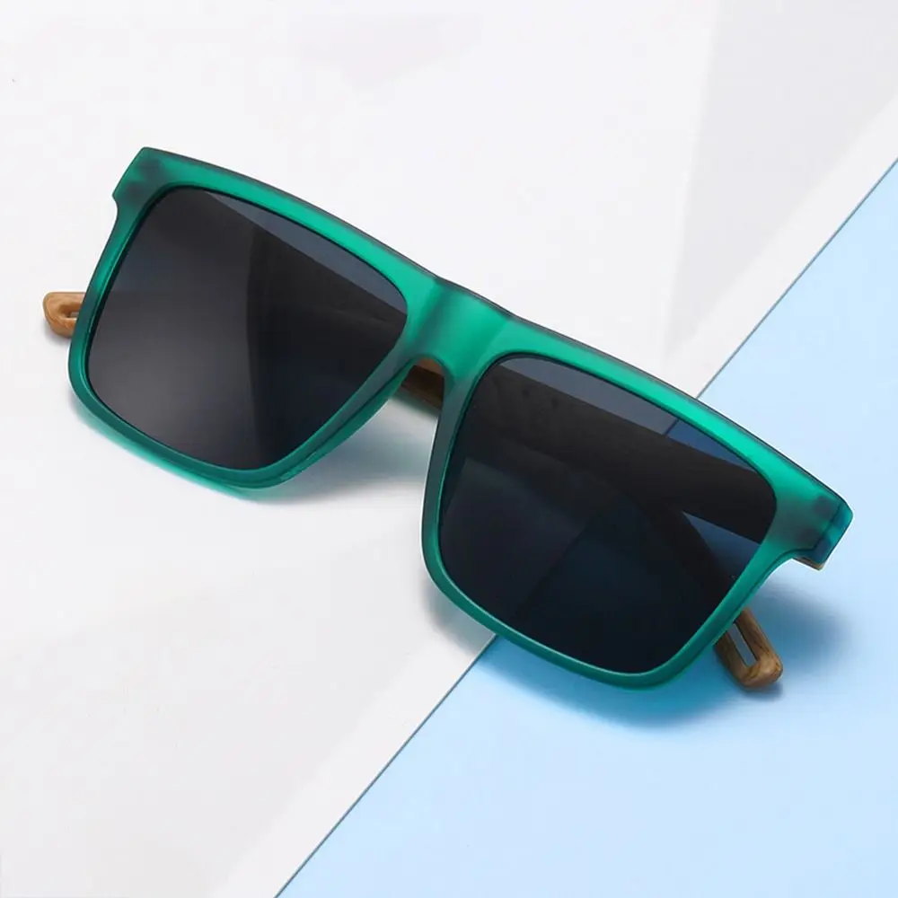 Fashion Spring Hinges Wood Grain Sunglasses Casual Retro Cycling Eyewear UV400 Protection Shades Eyewear for Women Men
