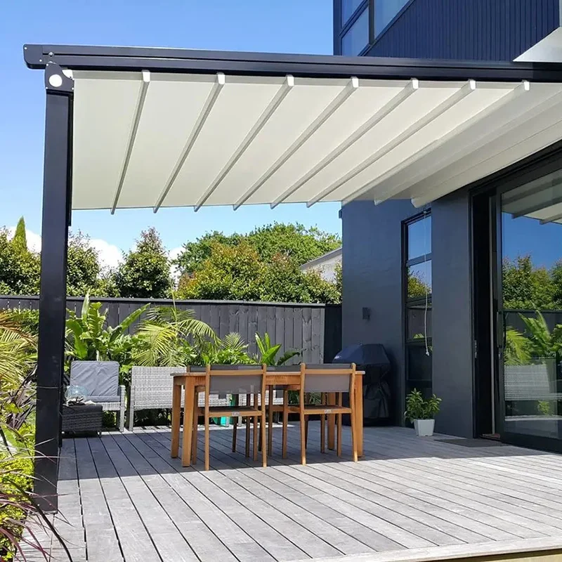 في الهواء الطلق الألومنيوم للطي فناء شرفة خارج 3X6M جناح الطنف الخيام أكشاك العريشة غرفة الشمس باب المظلة المراقبة