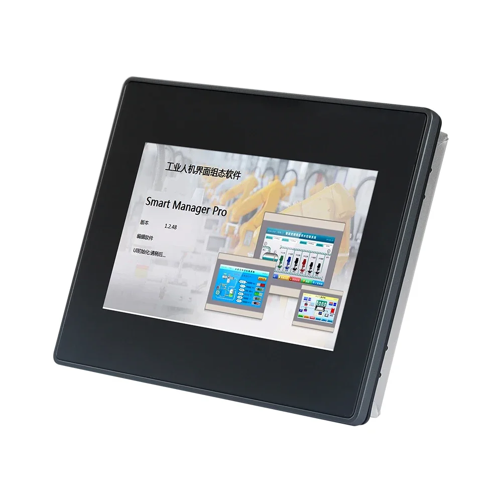AMSAMOTION 7'' 10 Inch HMI Touch Capacitive Screen 1024*600 Ethernet Human Machine Interface Panel Monitor Industrial Metal Case
