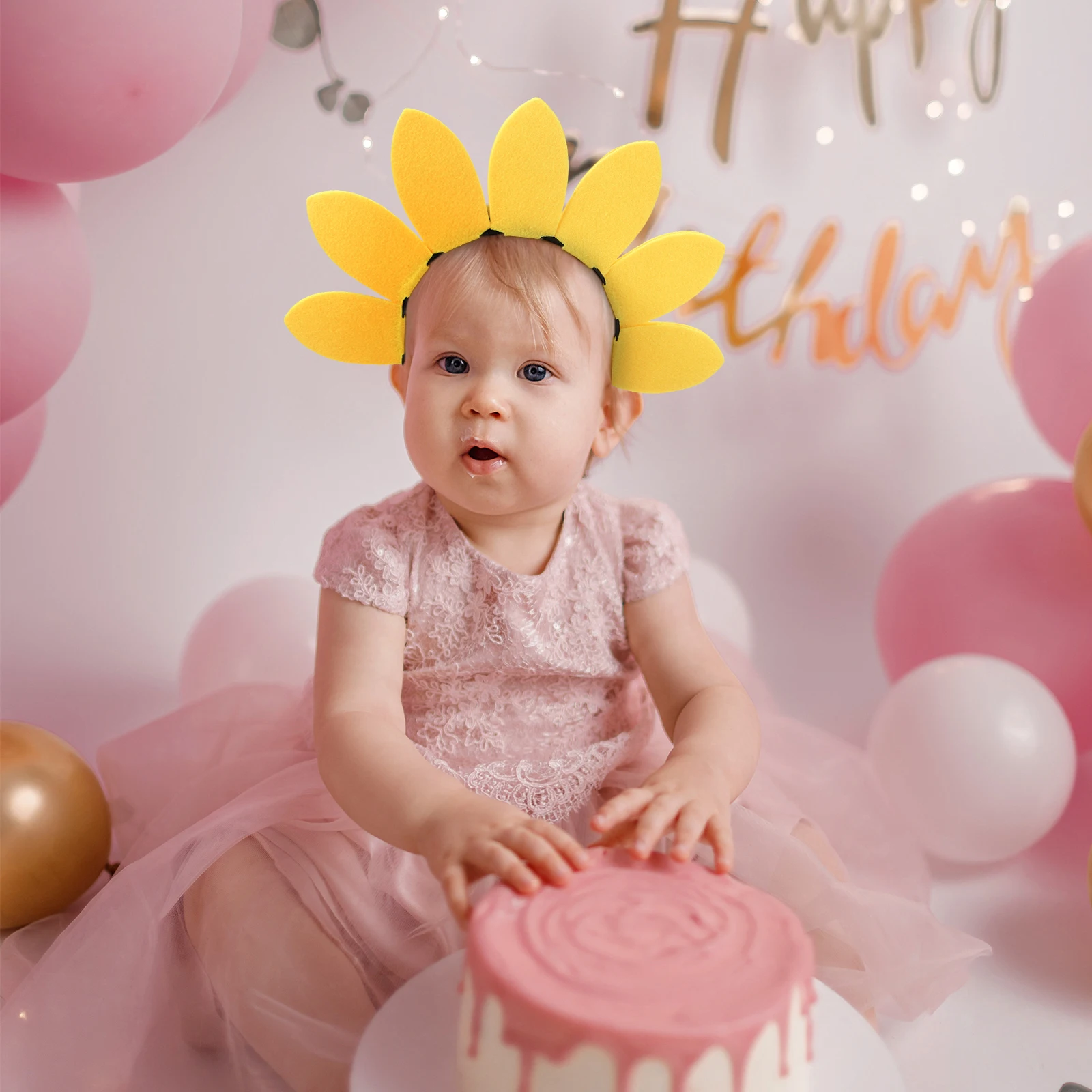 

Sunflower Headband Stylish Cute Party Headdress for Women Festival Wedding Holiday Beach Photo Prop Birthday Decorative