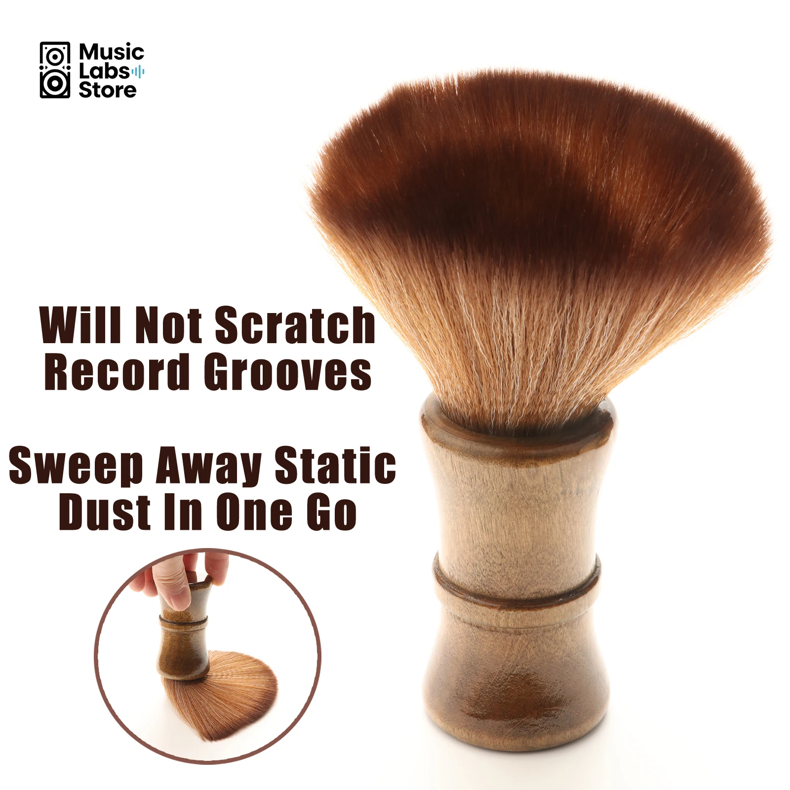 LP Record Turntable Brush Vinyl Record Cleaning Brush Antique Gramophone Cleaning Supplies