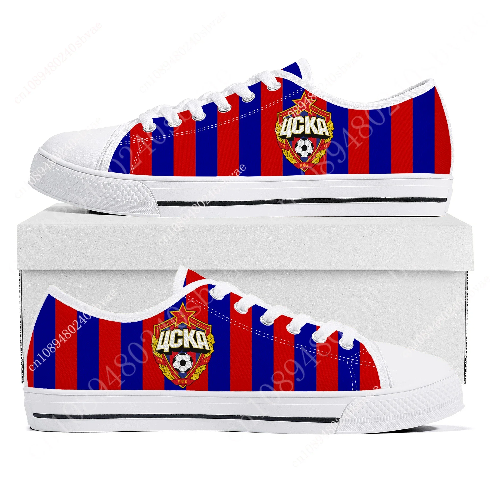 

ЦСКА Sneakers Low Top Shoes Men Women Teenager Canvas High Quality Sneaker Casual Custom Made Shoes Customize Shoe White