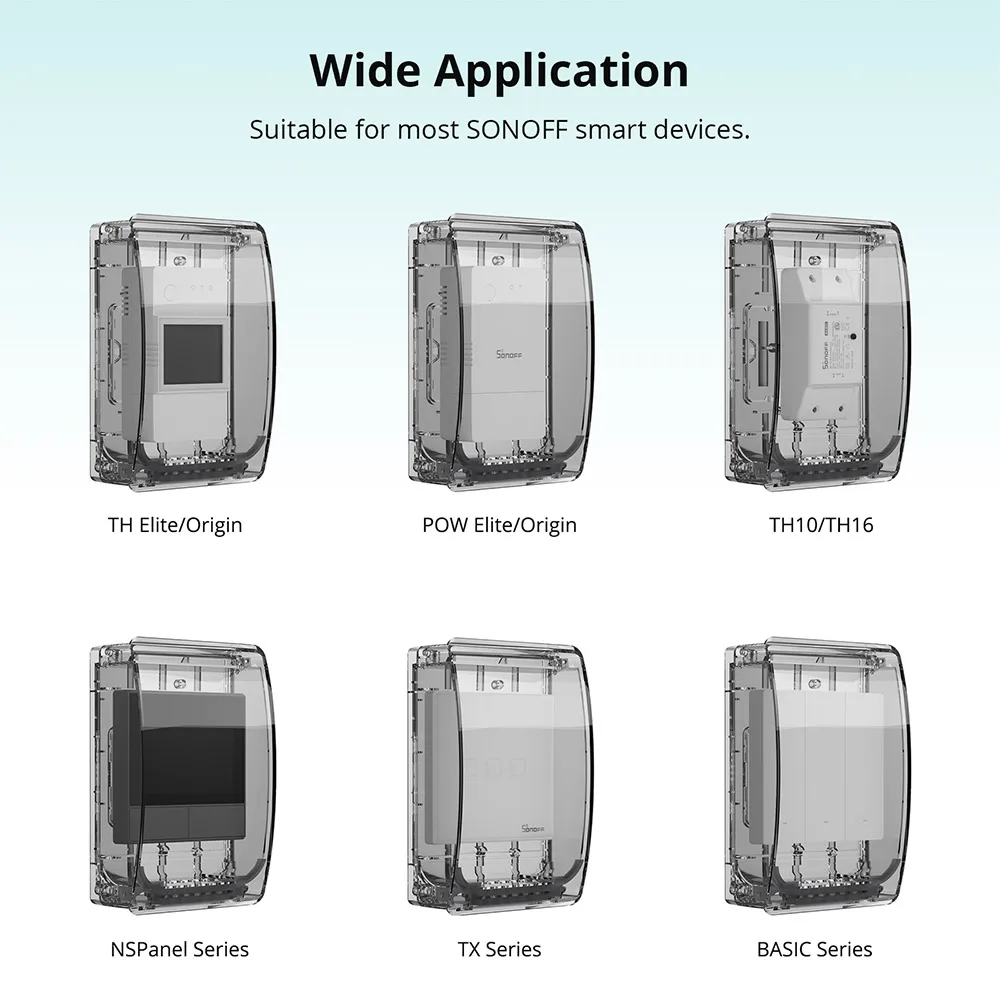 Caixa à prova d'água SONOFF R2 IP65 resistente à água com maior espaço compatível com TH Elite POW Elite M5 TX Utilmate NSPanel Pro