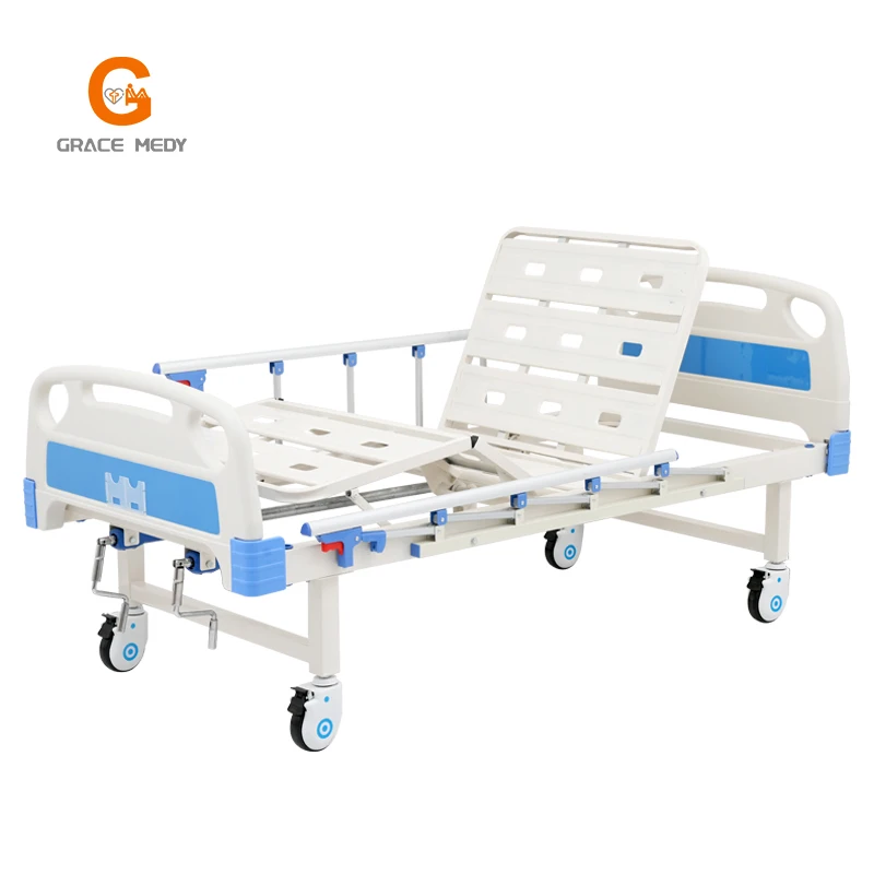 Hot Sale 2 Function ABS Manual medical Bed medical bed with toilet nursing 2 Cranks manual hospital bed