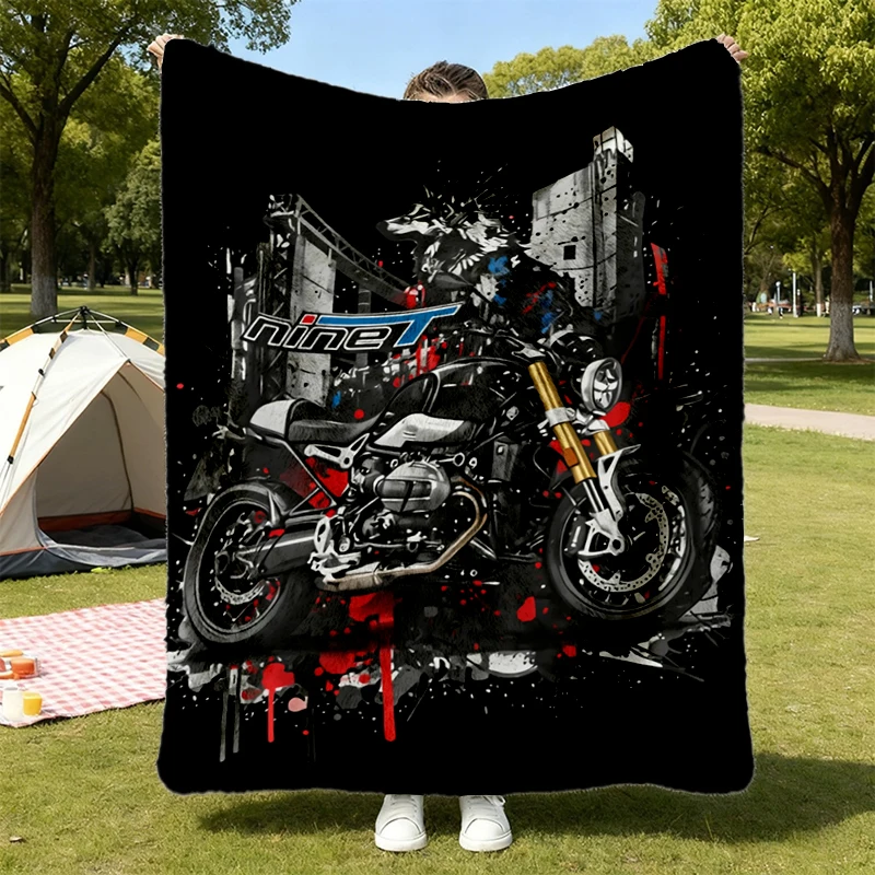R nineT Flannel Blanket, Boxer Engine Gift, Modern Classic Flannel Throw, Cafe Racer