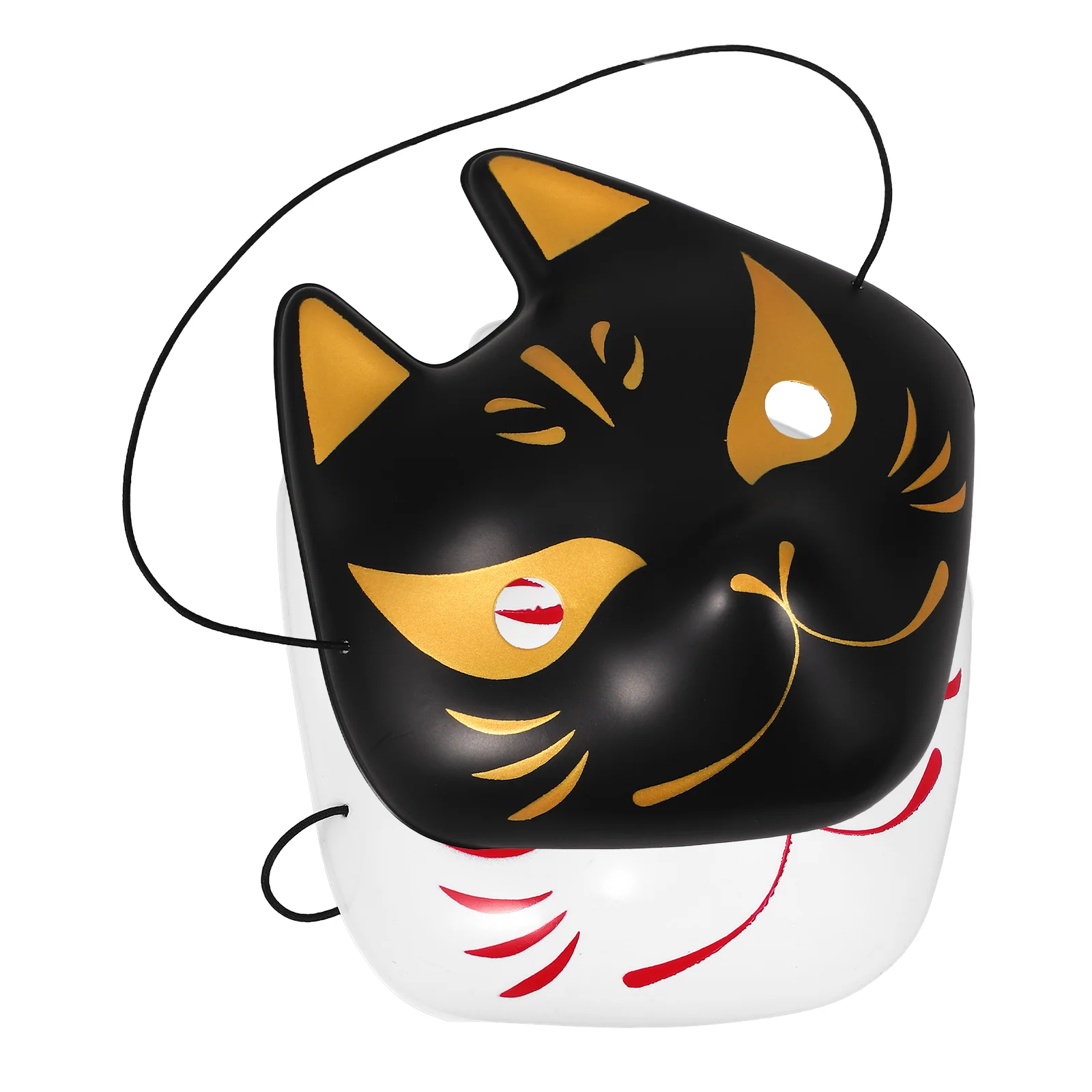 HprognFox-Masque japonais en plastique, Miss Kitsunekabuki, Cosplay animal exquis, 2 pièces