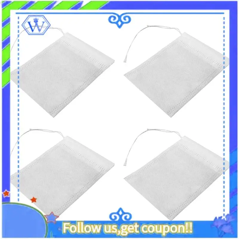 

A55P-2000 Pcs Disposable Tea Filter Bags Empty Cotton Drawstring Seal Filter Tea Bags For Loose Leaf Teal(3.54 X 2.75 Inch)