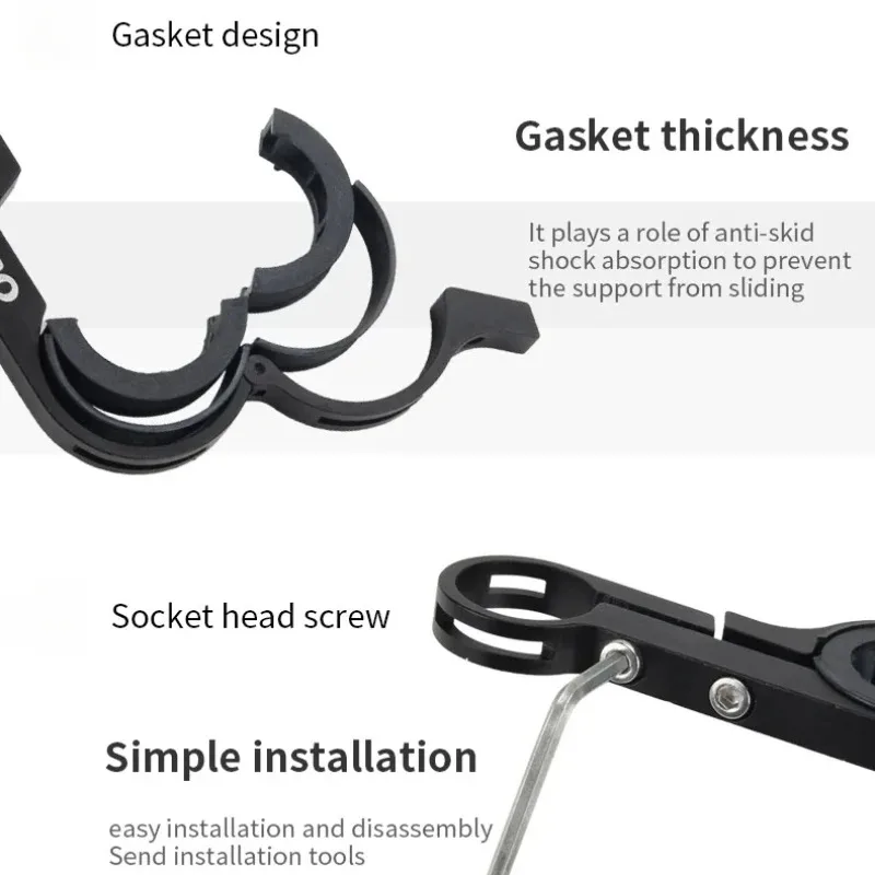 Support étendu de guidon en aluminium pour vtt, support d'extension de feu avant, pièces de support d'extension de cyclisme sur route (30cm)