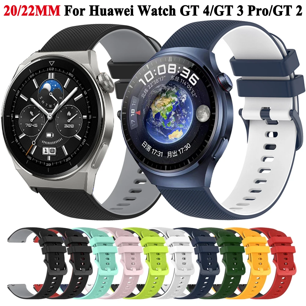 

Ремешок силиконовый для Huawei Watch GT4/GT3 Pro/GT2 Pro, сменный Браслет для смарт-часов, браслет для мужчин и женщин, 20 мм 22 мм