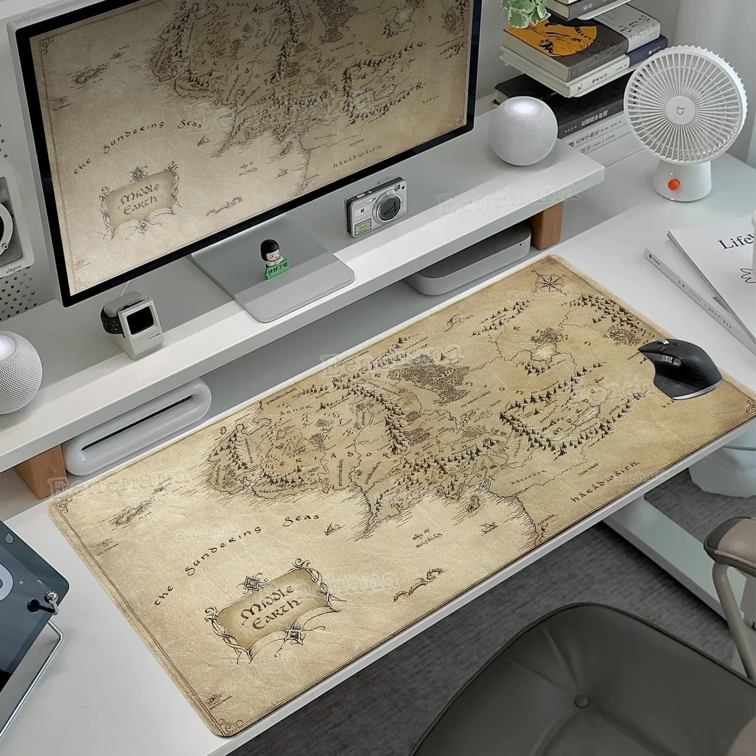 The L-Lord of The Ring Großes Gamer-Mauspad, rutschfeste Laptop-Tastatur, Schreibtischmatten, Zubehör, PC, Gaming, XXL, Büro, Zuhause, Setup-Teppiche