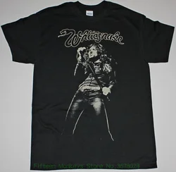 Camiseta estampada de algodón puro para hombre, camisa negra con estampado de David Coverdale, color morado, arcoíris Hard Rock S Xxl