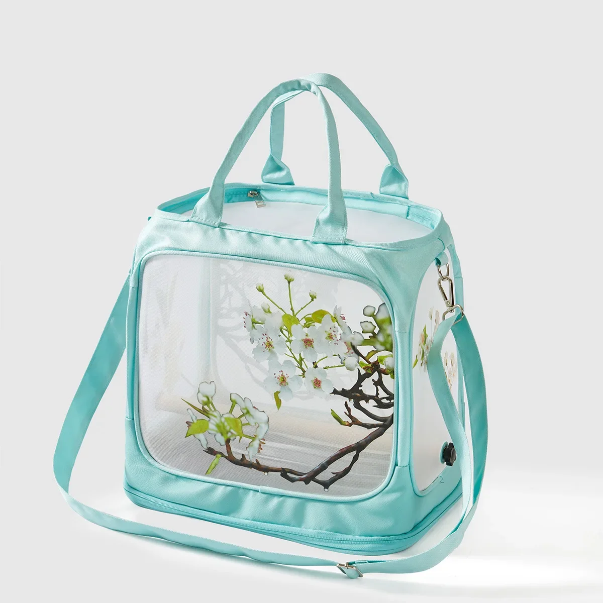 

New parrot outdoor portable bird bag Oxford cloth transparent pet birdcage foldable small pet outdoor bird bag