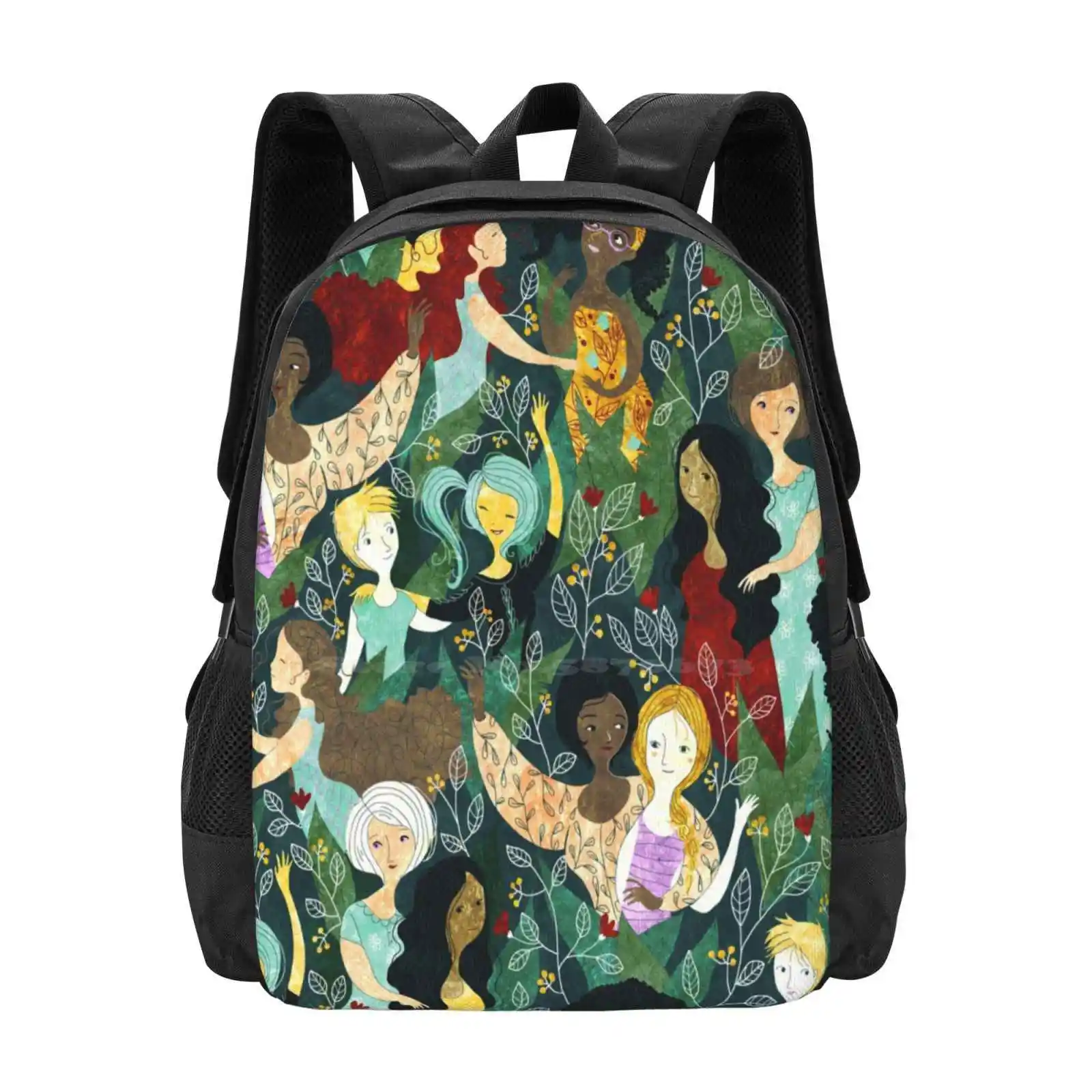 Bolsa escola irmandade para adolescentes, bolsa viagem laptop, natureza amor, amizade