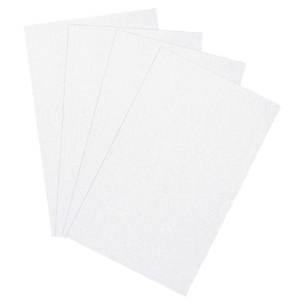 

4 Sheets Embroidery Gridding Cloth Polyester Cotton Cross Stitch Fabric for Crafting Curtains Cushions Pillow Embroidery DIY