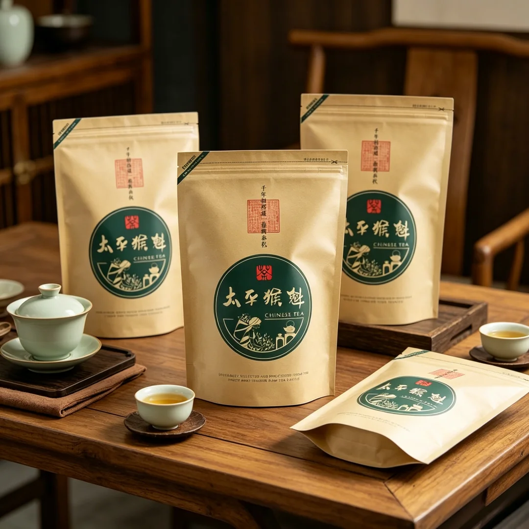 250g Phoenix Dan cong tea Zipper Bag China Bi luo chun Long jing Green tea Self Sealing bag Pu er YingDe Dancong tea Packing Bag