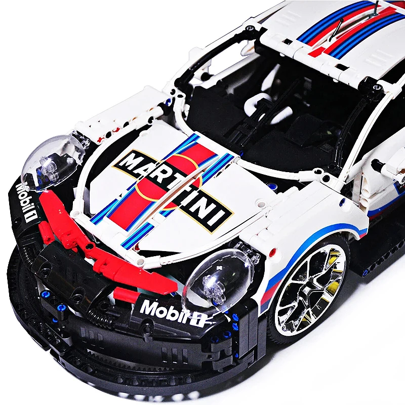 New MOC High Technical Super Sports Car Compatible 42096 Car Model With Sticker Building Blocks Bricks Puzzle Toy For Boy Gifts