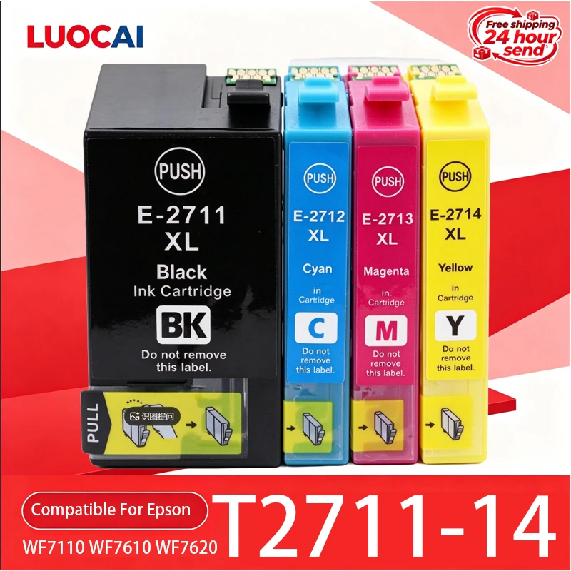Ink Cartridge  T2711 - 2711 T2714 For Epson WorkForce WF7110 WF7610 WF7620 WF3620 WF3820 WF3640 3640D 7110DTW 7610DWF 7620D