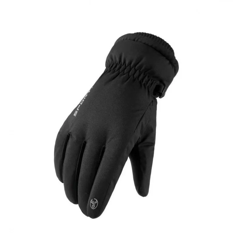 Cycling Ski Gloves Men's and Women's Electric Car Warm Outdoor Waterproof Windproof Touch Screen Fleece-lined Warm Gloves Men's