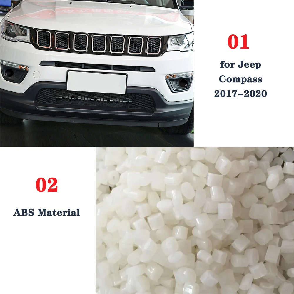 Car Front Fog Light LED Lamp Decoration Protector Cover Trim Frame for Jeep Compass 2017 2018 2019 2020 Exterior Accessories view 3