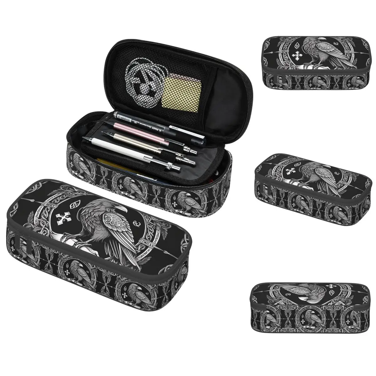 

Yggdrasil Raven Pencil Case for Boy Girl School Pen Box Pencil Bag Stationery Supplies Pen Holder Bag