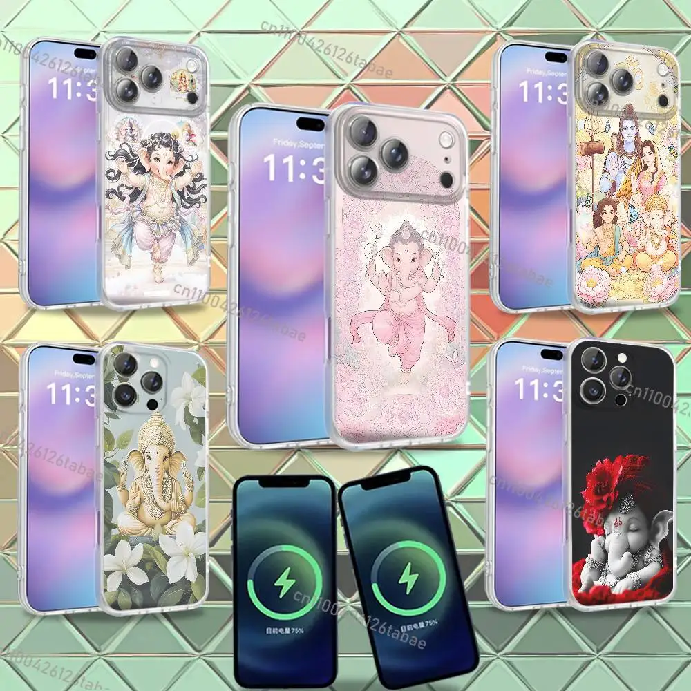 

Cute Ganesh Elephant God Phone Case For iPhone 16,14,11,17,13,15,12,Air,Plus,Pro,Max,E,Mini Frosted for MagSafe Magnetic