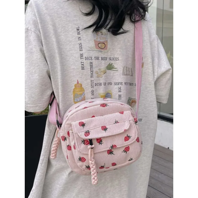 

Foufurieux New Cross Body Bag Women Large Capacity Bucket Crossbody Bag Canvas Quilted Cotton Shoulder Bags Handbag Fanny Pack