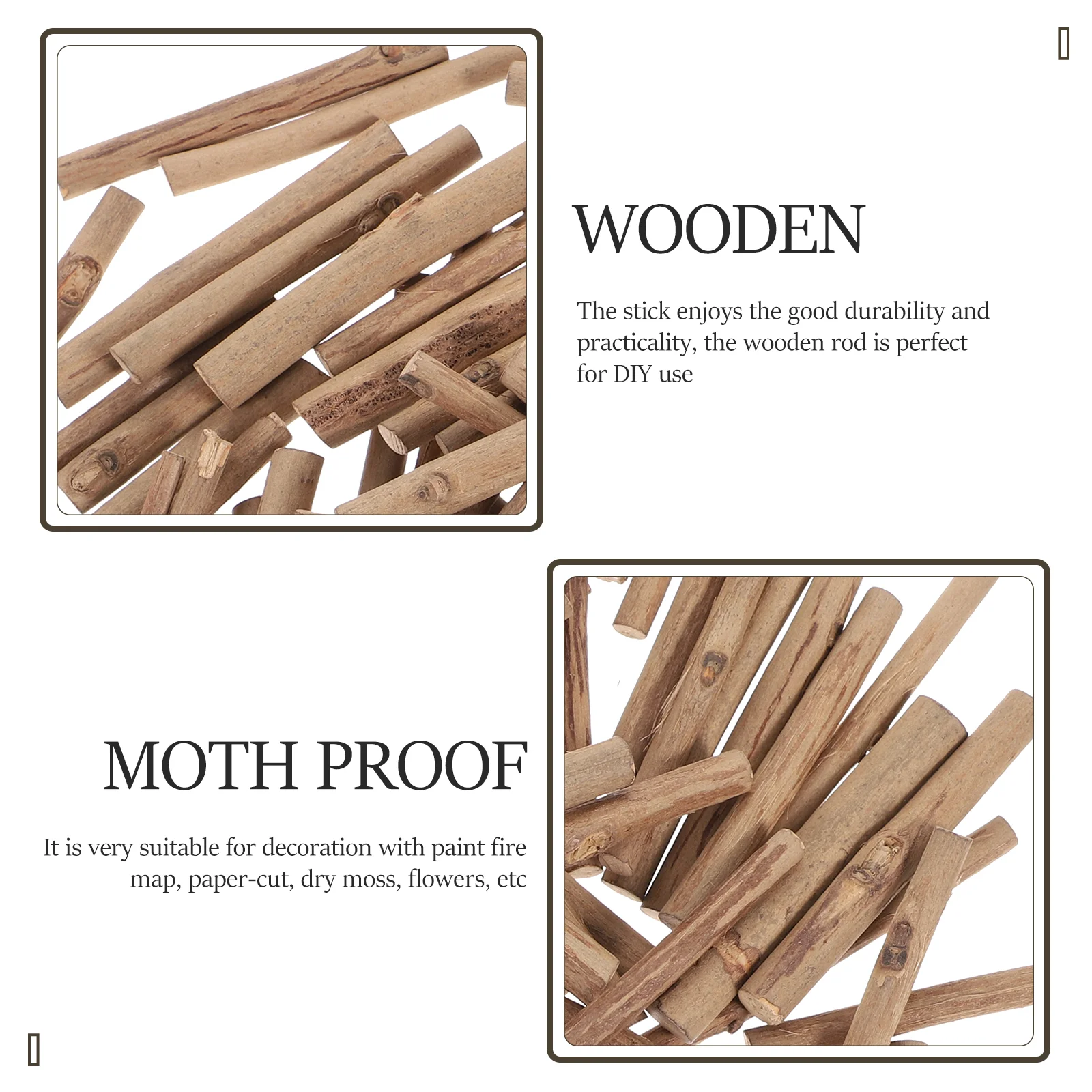 Hardwood Round Twigs Toy Handicraft DIY Material Kids Crafts Child Children's Toys