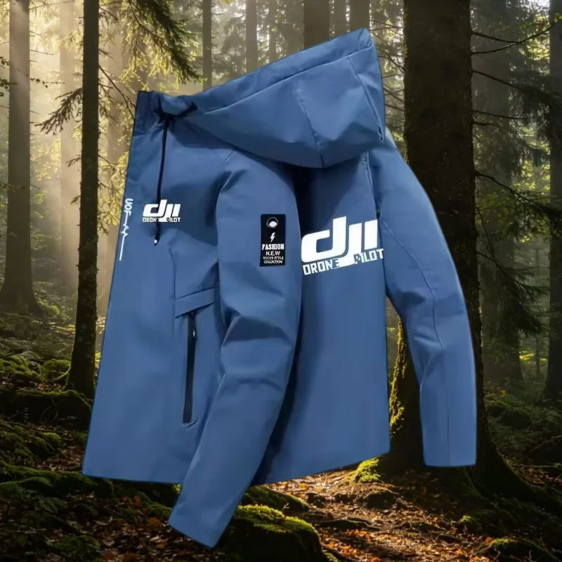2026 Fashion Spring and Autumn Brand Leisure Sports Windproof Jacket Mens Brand New Outdoor Cycling Running Zipper Hooded Jacket