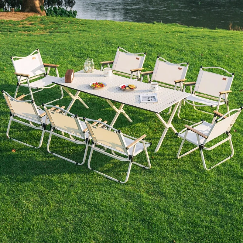 

Simple Outdoor Folding Table Egg Roll Tables Portable Picnic Chairs Camping Chairs Integrated Picnic Equipment Furniture