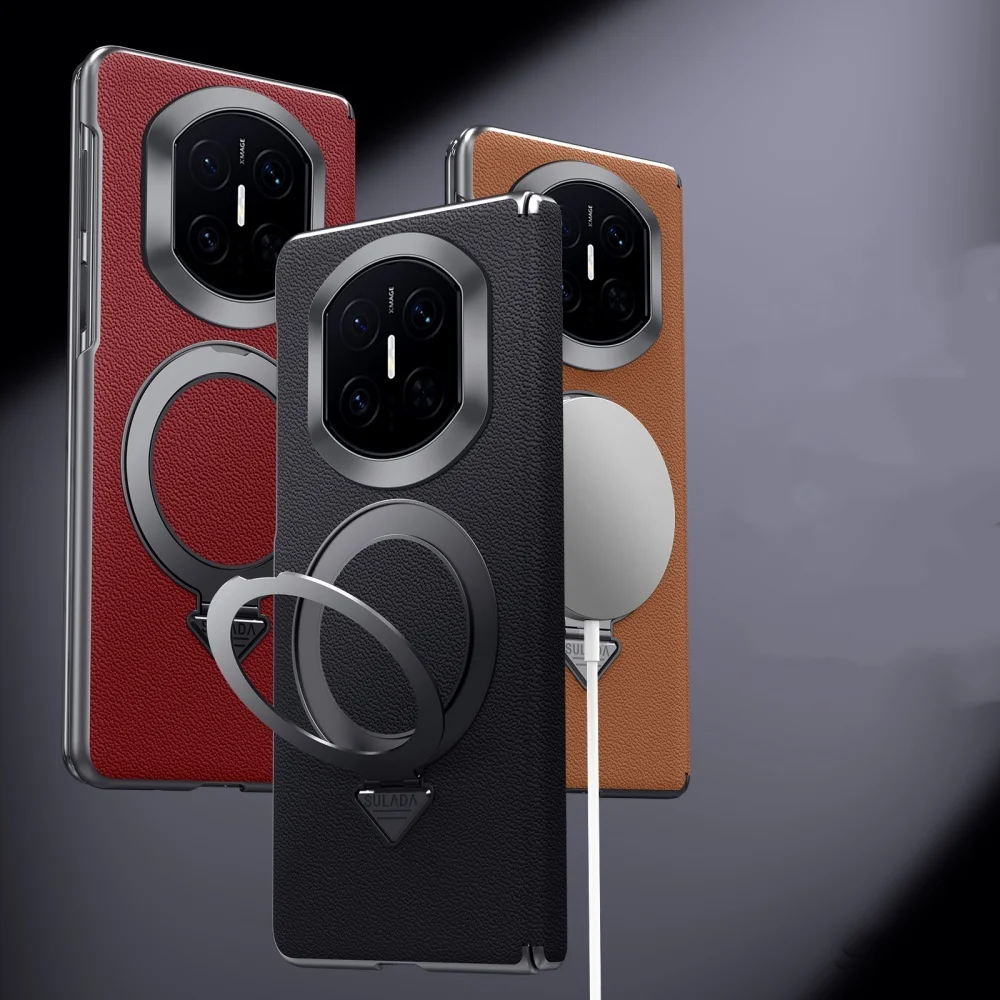 

Magnetic Slim Genuine Cowhide Leather Case For Huawei Mate X7 Bracket Cover