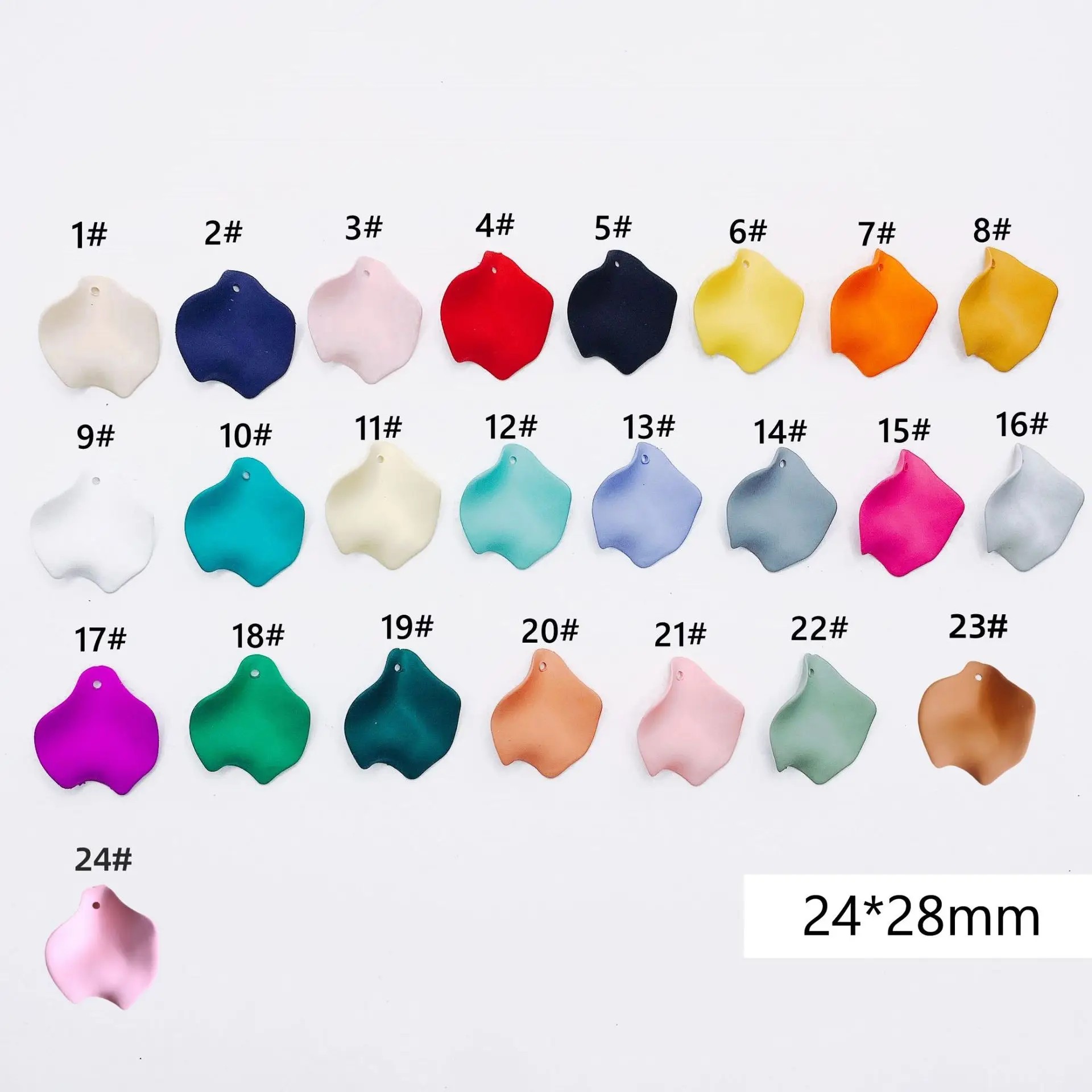 New 10pcs/set Acrylic Multicolors Petal Beads Resin Charms Pendant Eardrop Accessories Necklace Earring DIY Jewelry Components