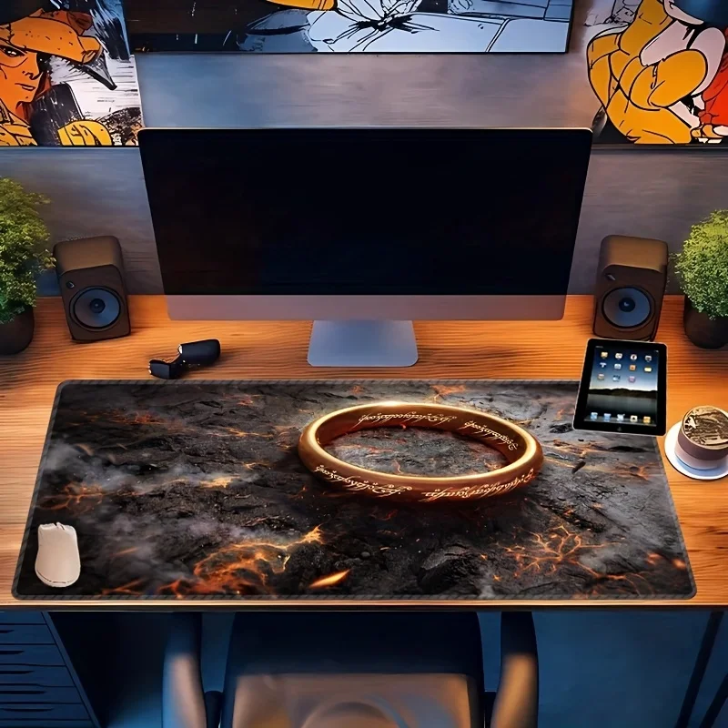 

Большой коврик для компьютерной мыши с мягкой тканевой поверхностью и устойчивой резиновой основой для работы, учебы и организации рабочего стола, идеальный коврик для стола.