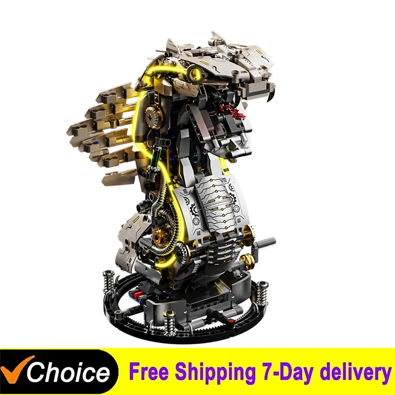 1186Pcs MOC Technical Animal Series Machinery King Cobra Building Blocks Assembly Toy Decoration DIY Sets for Kids Xmas Gifts