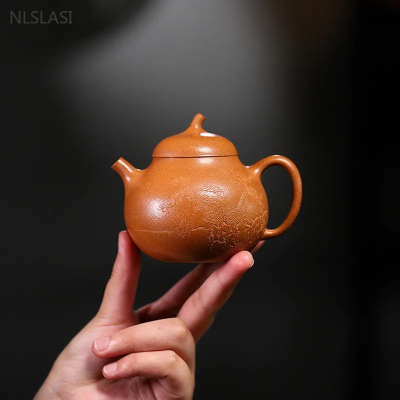 180ml Handmade Yixing Purple Clay Teapot High Quality Ball Hole Filter Pot Chinese Zhu Mud Beauty Tea Kettle Custom Tea Infuser