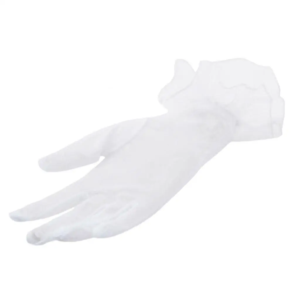 

Party Women Short Gloves Bowknot Lace Evening Bridal Wedding Prom Trim Finger Gloves