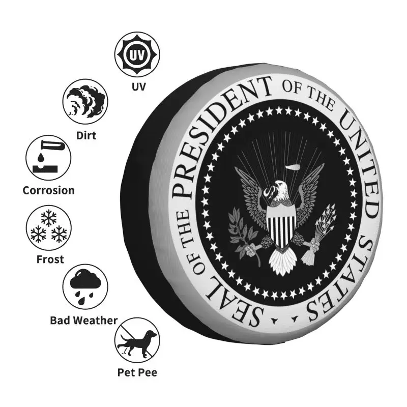 Seal Of The President US Spare Wheel Tire Cover for Toyota Prado American USA Election Jeep RV SUV 4WD 4x4 Vehicle Accessories